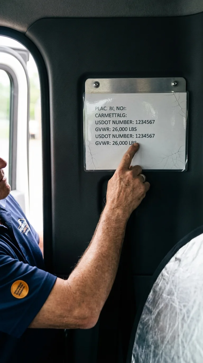 USDOT licensing placard verification in Napoleon